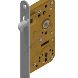 Einsteckschiebetürschloss für Schlüssel Dorn 55mm Messing mit starker / leichter Federkraft | GSV-Nr. 3201 S