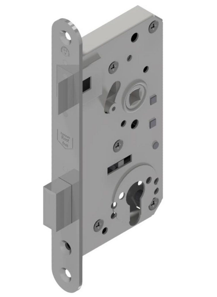 Center lock for 3-Point Locks complete stainless steel latch protrusion 14mm | GSV-No. 2438 ZM