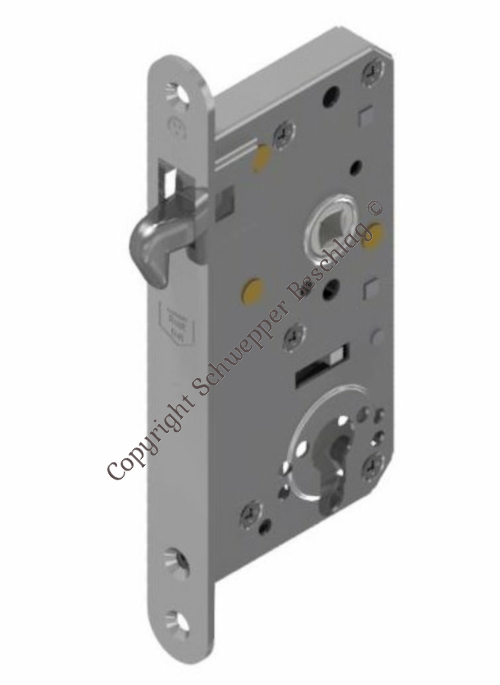 Mortise sliding door lock for cylinder complete stainless steel | GSV-No. 3801 SZ