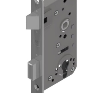 Mortise lock for cylinder latch protrusion 16mm complete stainless steel | GSV-No. 3816 Z Backset 55mm left hand