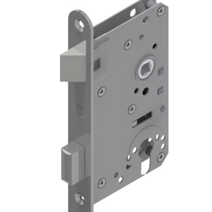 Mortise lock for cylinder latch protrusion 14mm complete stainless steel | GSV-No. 3801 Z backset 65mm left hand