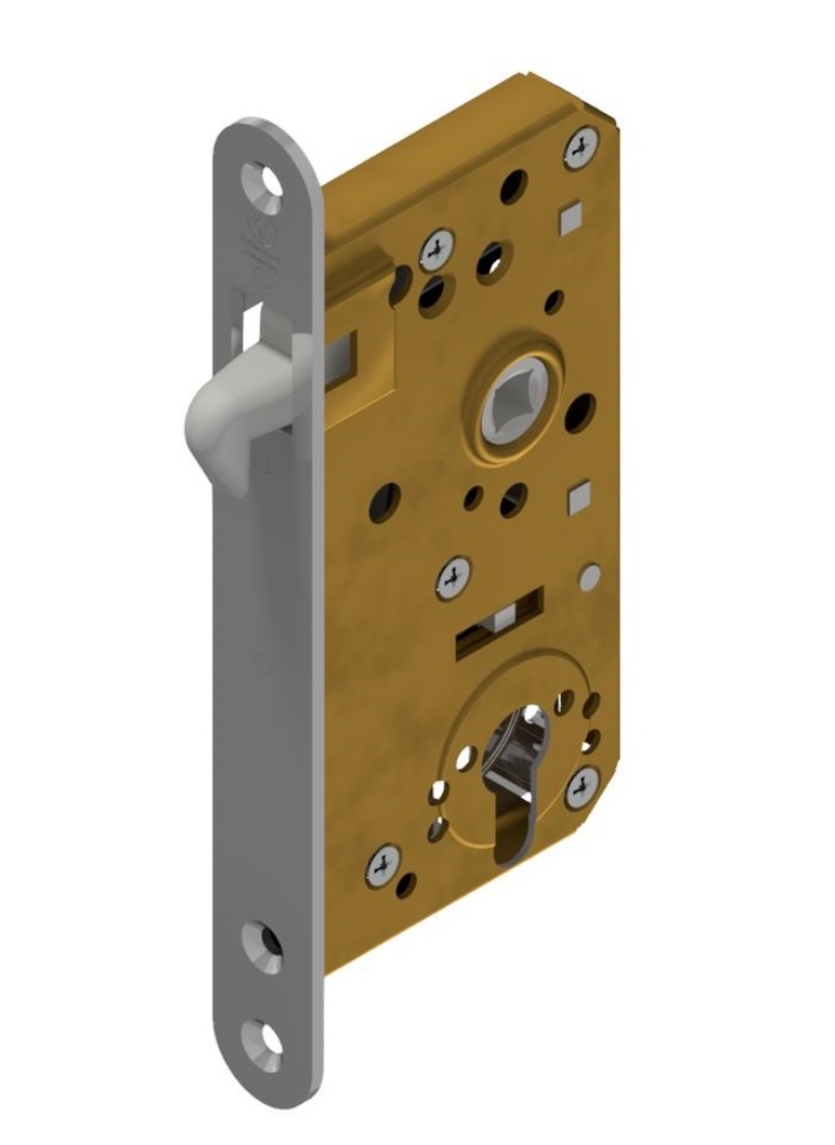 Mortise sliding door lock for cylinder Brass | GSV-No. 3201 SZ