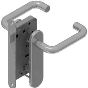 Mortise latchset complete Stainless steel | GSV-No. 1301 GF
