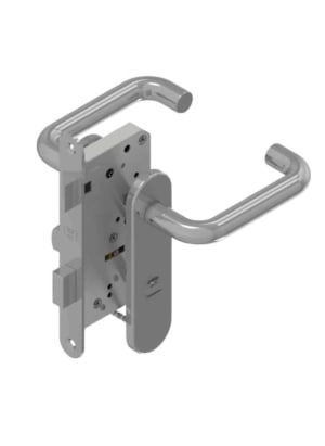 Mortise WC-lockset complete Stainless steel | GSV-No. 1301 GWC