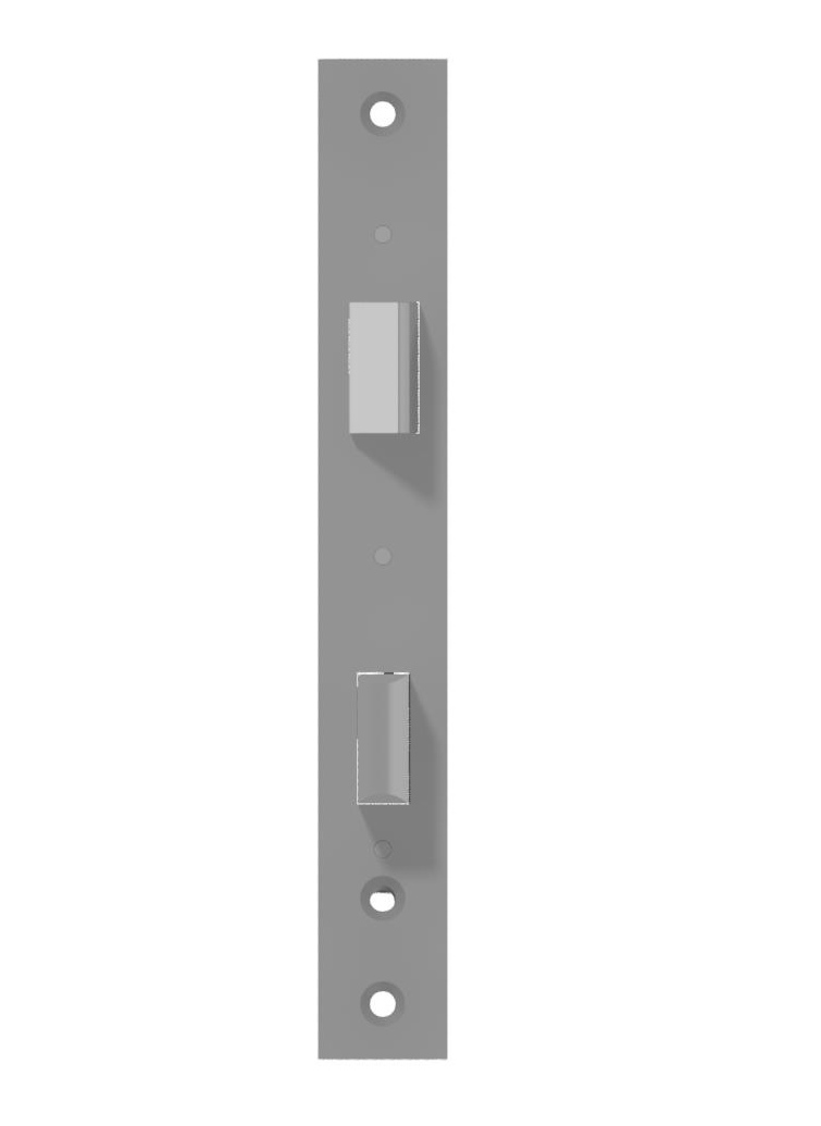 Mortise lock with wedge latch for cylinder for doors with strong sealings Stainless steel | GSV-No. 9105 Z