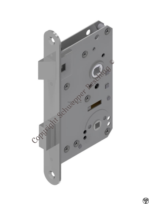 Mortise WC-lock Stainless steel 316L backset 55 / 65mm latch protrusion 14 / 16mm | GSV-No. M316 WC