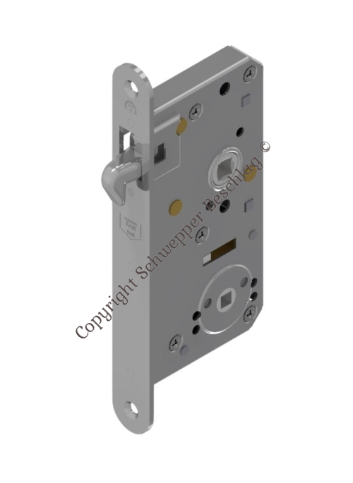 Mortise sliding door lock WC complete stainless steel | GSV-No. 3801 SWC