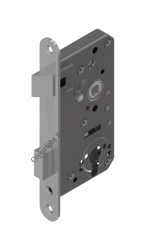 Center lock for 3-Point locks Stainless steel 316L backset 55 / 65mm latch protrusion 14 / 16mm | GSV-No. M316 ZM