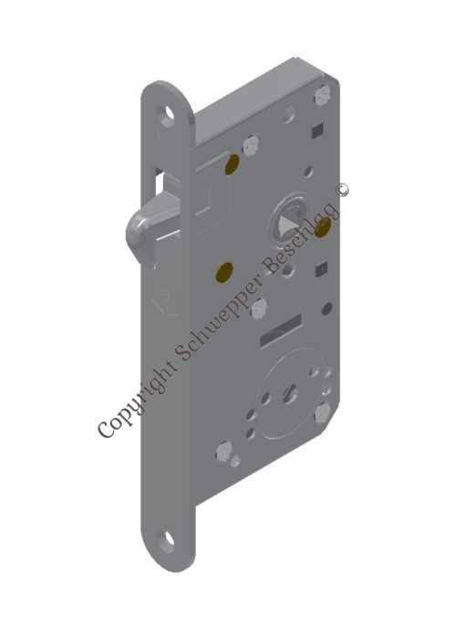 Mortise sliding door latch complete stainless steel | GSV-No. 3801 SF