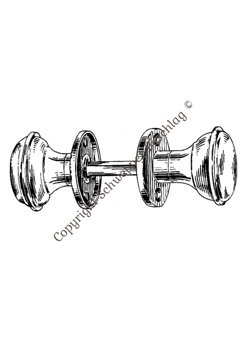 Knob handles round Ø 58mm for mortise locks Brass | GSV-No. 227