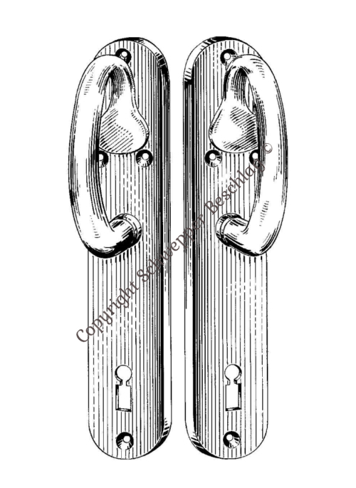 Lever handles for skeleton key Brass | GSV-No. 3248 B