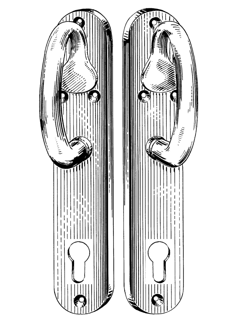 Lever handles for cylinder Brass | GSV-No. 3248 BZ