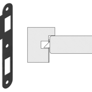 Strike plate for Brass mortises with latch and deadbolt | GSV-No. 3226