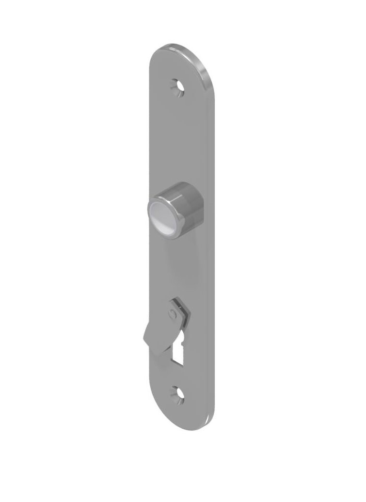Long plate with key hole and cover Brass distcancing 75mm for rim locks / mortises with skeleton key | GSV-Nr 3343 A