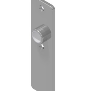 Short door plate brass / stainless steel (304) without key hole for screws | GSV-No. 6645 F / 2