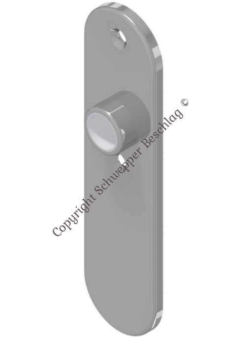 Short plate without key hole in brass / stainless steel (304) for rim locks | GSV-No. 6643 F / 2