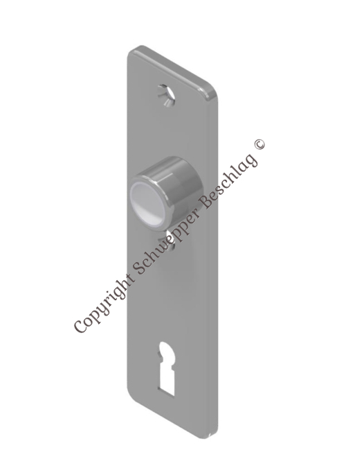 Short door plate Brass with key hole for screws distancing 75mm | GSV-No. 6645 / 2