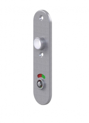 Kurzschild WCR mit Rot/Grün Anzeige Messing / Edelstahl (A2) Entfernung 75mm für Kasten-WC-Schlösser | GSV-Nr. 6643 WCR