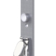 Kurzschild mit Zylinderloch Messing / Edelstahl (A2) und klappbarer Blende Entfernungen 75mm / 72mm für Kastenschlösser / Einsteckschlösser | GSV-Nr. 6645 ZK / 2