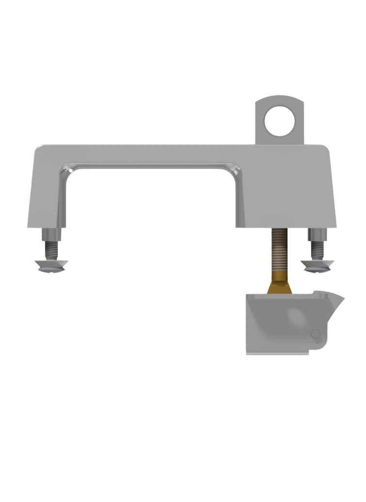 Cabinet latch with push-button grip horizontal and vertical usable for padlocks Brass | GSV-No. 6205