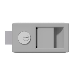 Cabinet lock flush with cylinder Ø 23mm cylinder in Aluminium-Stainless steel | GSV-No. 5845