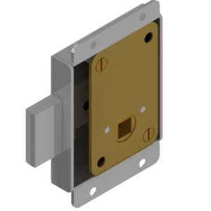 Cabinet lock with protruding bolt without thumbturn trimset 30mm backset Brass | GSV-No. 5671 O.B.
