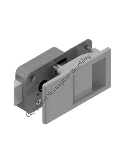 Cabinet latch lock to be opened from the backside Aluminium-Stainless steel Brass | 5846 S