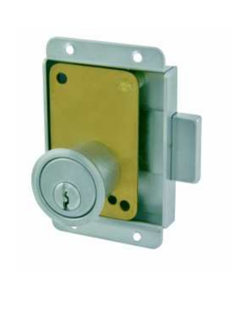 Cabinet lock with cylinder with onesided deadbolt protrusion Brass | GSV-No. 3271 Z