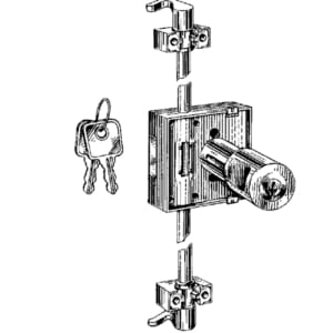 Espagnolette lock with thumbturn Steel | GSV-No. 3712 Z
