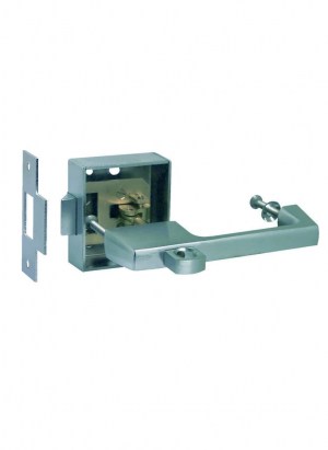 Cabinet latch with push-button grip horizontal and vertical usable for padlocks Brass | GSV-No. 6605