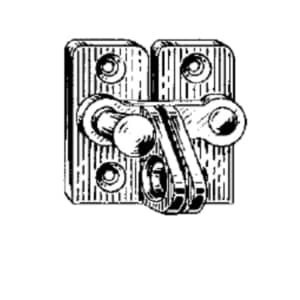 Wardrobe fastener Brass / Aluminium | GSV-No. 6285