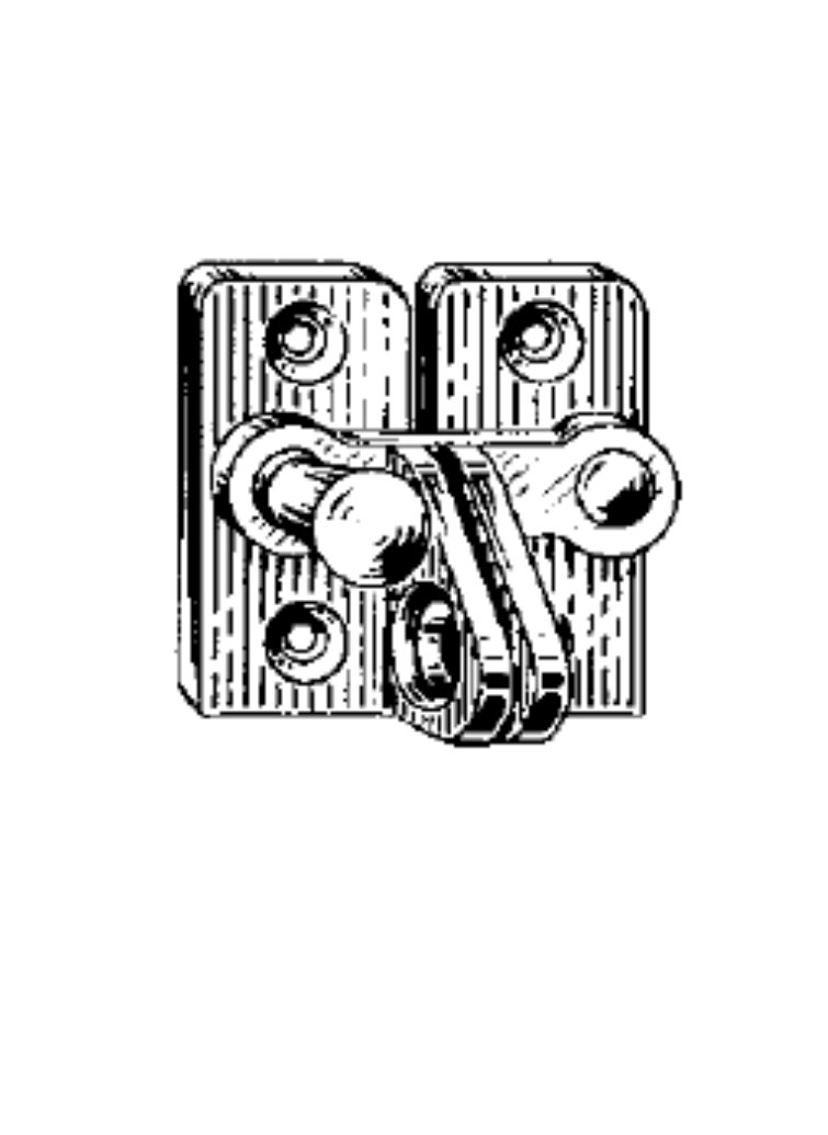 Wardrobe fastener Brass / Aluminium | GSV-No. 6285