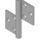 Loose joint door hinge with square ends 110 x 96mm Brass | GSV-No. 3618