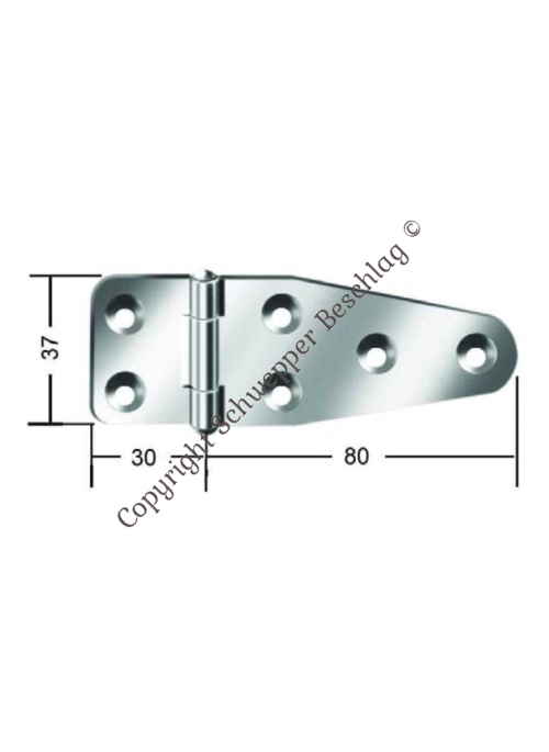 Flap hinges rolled | weld-on hinges stainless steel