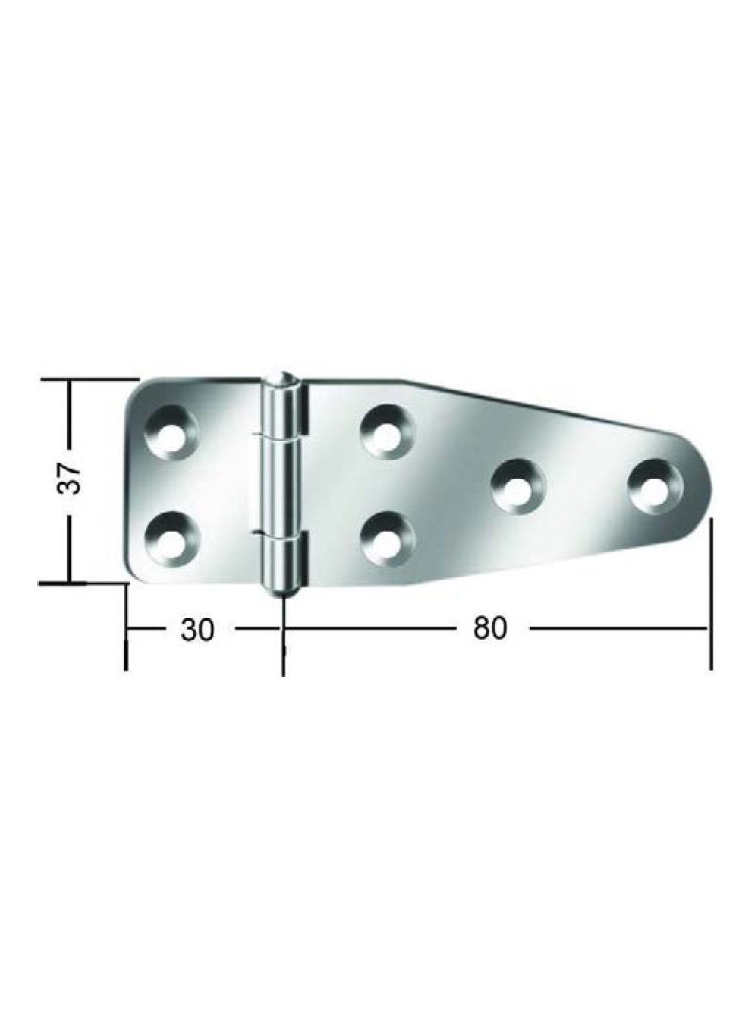 Flap hinges rolled | weld-on hinges stainless steel
