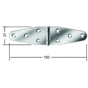 Flap hinge rolled Stainless steel | GSV-No. 8047