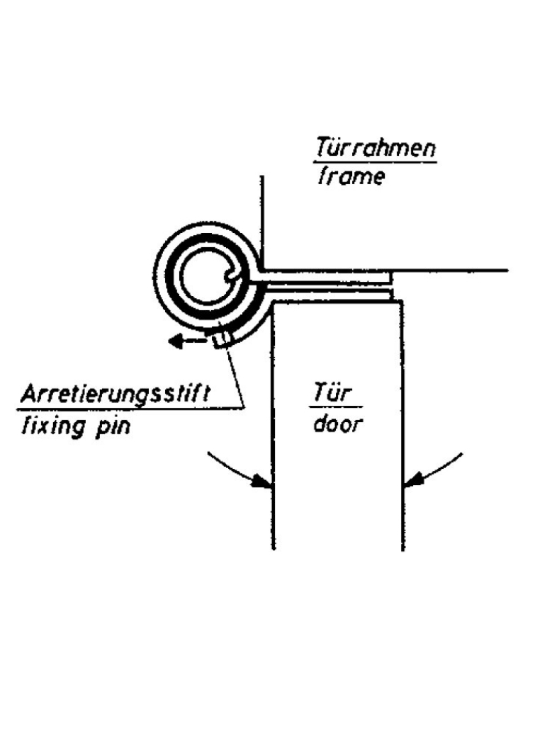 Spring door hinge single-acting Stainless steel | GSV-No. 3102