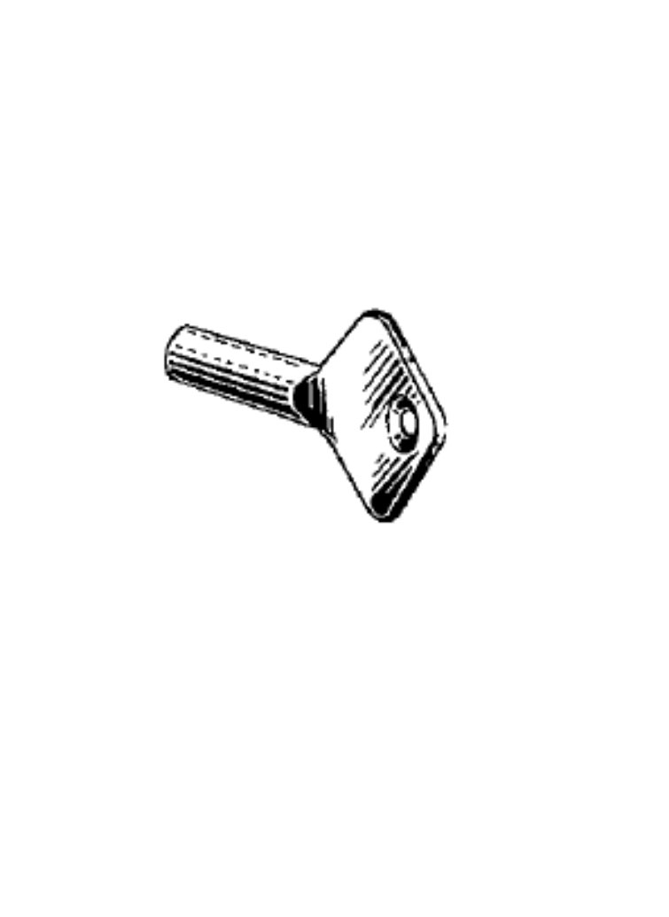 Triangular spanner key 9mm Brass | GSV-No. 4529 B