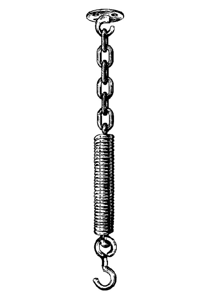 Chair lashing with chain in lengths 260-440mm Brass | GSV-No. 5076