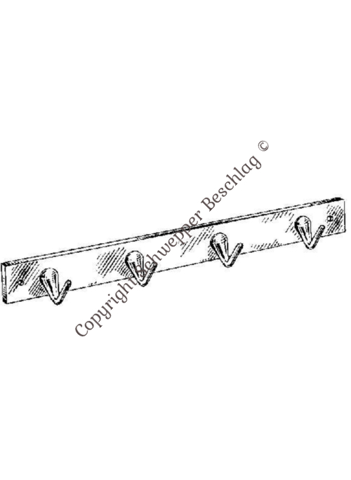 Key hook panel 4 / 6 / 8 hooks Aluminium | GSV-No. 3567