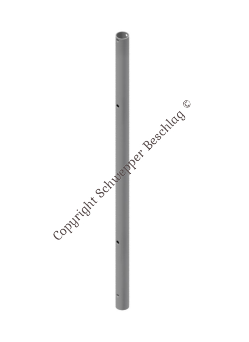 Handlaufstützrohr für Glasplattenhalter als Mittelpfosten / Aluminium | GSV-Nr. 2842 C