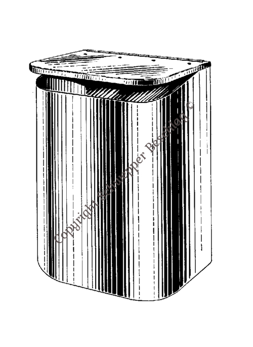 Abfallbehälter mit Deckel Aluminium | GSV-Nr. 5746 D