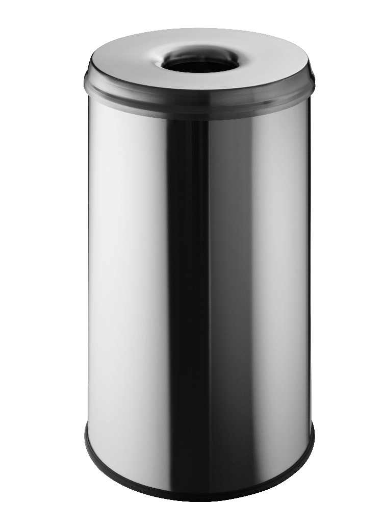 Waste bin with with flame-retardant top Volume 15L / 30L /50L | GSV-No. 7947 N