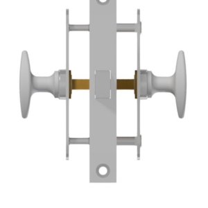 Mortise latch with turn handles and 2 plates left and right hand usable for door thickness 28-36 mm Brass | GSV-No. 3269 A