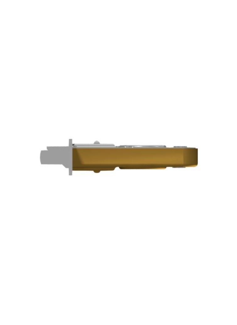 Einsteckschloss für Buntbartschlüssel Dorn 40 / 50mm Entfernung 60mm mit horizontalen Befestigungslöchern Messing | GSV-Nr. 4040