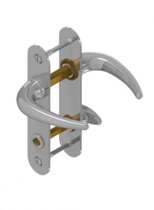 Handle with 2 plates for 968 WC Brass | GSV-No. 5968 WC
