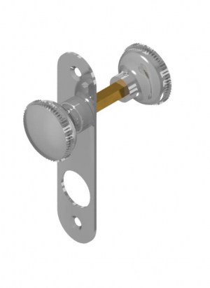 Knob handles with 1 plate doorthickness 18 - 25mm Brass | GSV-No. 1928 Z
