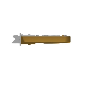Einsteckfallenschloss mit Kurbelfalle Dorn 40 / 50mm Entfernung 60mm mit horizontalen Befestigungslöchern Messing | GSV-Nr. 4040 FK