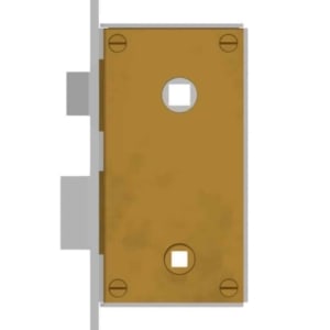 Mortise WC-lock backset 30mm Brass | GSV-No. 868 WC left hand