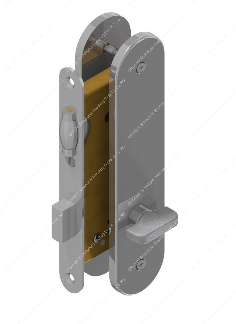 Mortise swing door lockset for privacy door (WC) Brass | GSV-Nr. 3401 WCG